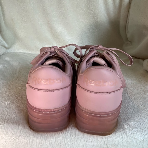 Reebok Blush Pink platform Leather Sneakers - Picture 7 of 10